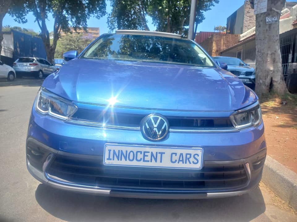 2023 VW POLO 8 TSI 1.0 PETROL, AUTOMATIC, BLUE COLOR, MILEAGE 70000KMS. SUNROOF  SB