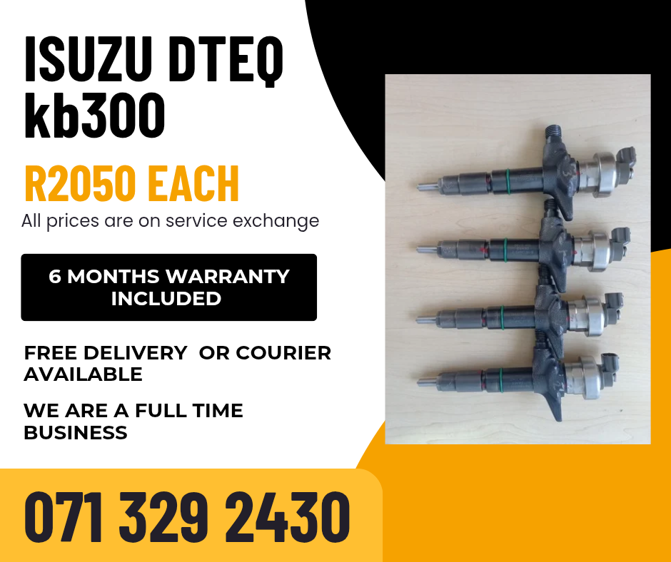 ISUZU DTEQ KB300 INJECTORS FOR SALE WITH WARRANTY - Private Seller ISUZU DTEQ KB300 INJECTORS FOR SALE WITH WARRANTY - Private Seller