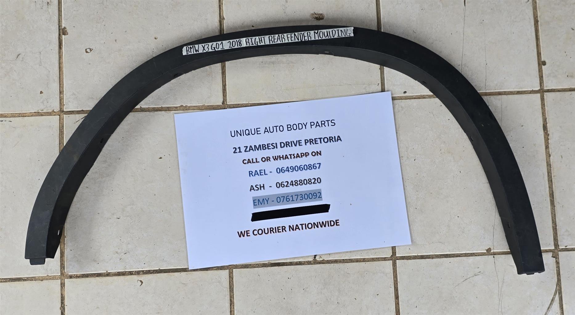 BMW X3 G01 2018 Rear Right Wheel Arch BMW X3 G01 2018 Rear Right Wheel Arch