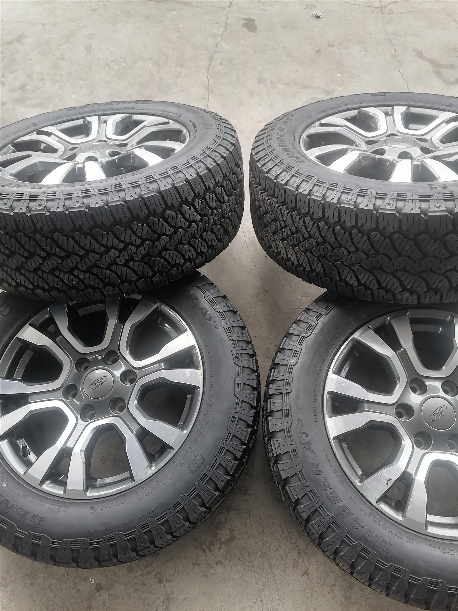 Ford Ranger Wildtrack 18inch Mag Rims (WITH USED TYRES)