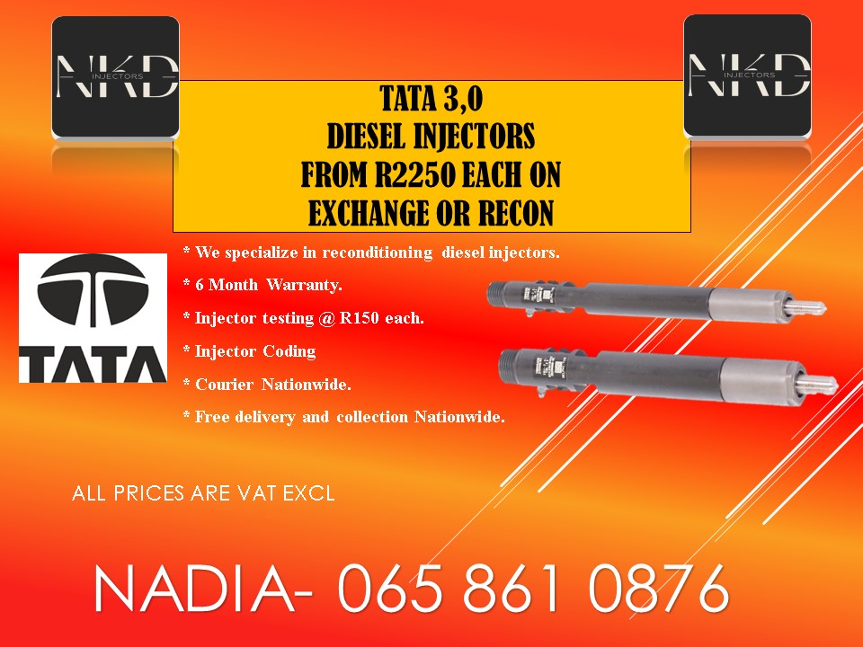 TATA 3.0 DIESEL INJECTORS FOR SALE RECON WITH WARRANTY - Private Seller TATA 3.0 DIESEL INJECTORS FOR SALE RECON WITH WARRANTY - Private Seller