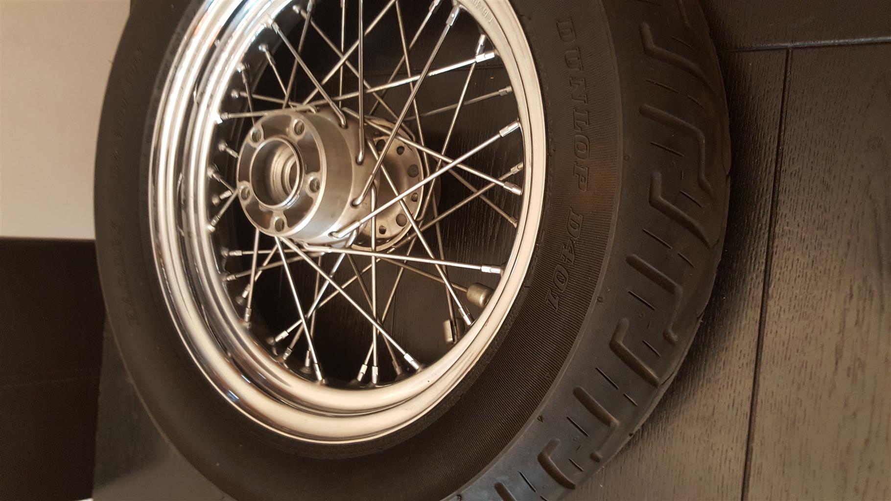 Harley Sportster 16 inch spoke rear wheel and tyre 