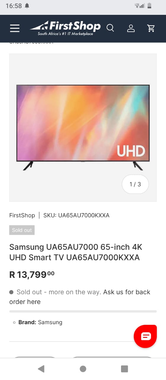 Samsung UHD Smart TV 65"