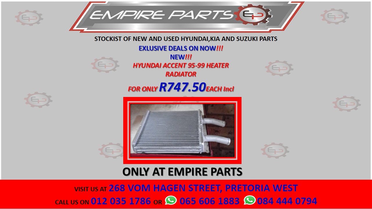 HYUNDAI ACCENT 95-99 HEATER RADIATOR - Private Seller HYUNDAI ACCENT 95-99 HEATER RADIATOR - Private Seller