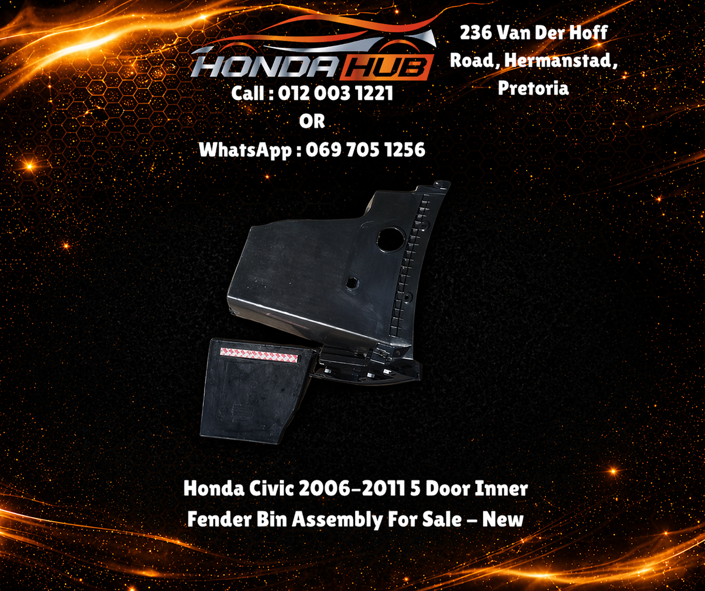 Honda Civic 2006–2011 5 Door Inner Fender Bin Assembly For Sale - New - Private Seller Honda Civic 2006–2011 5 Door Inner Fender Bin Assembly For Sale - New - Private Seller