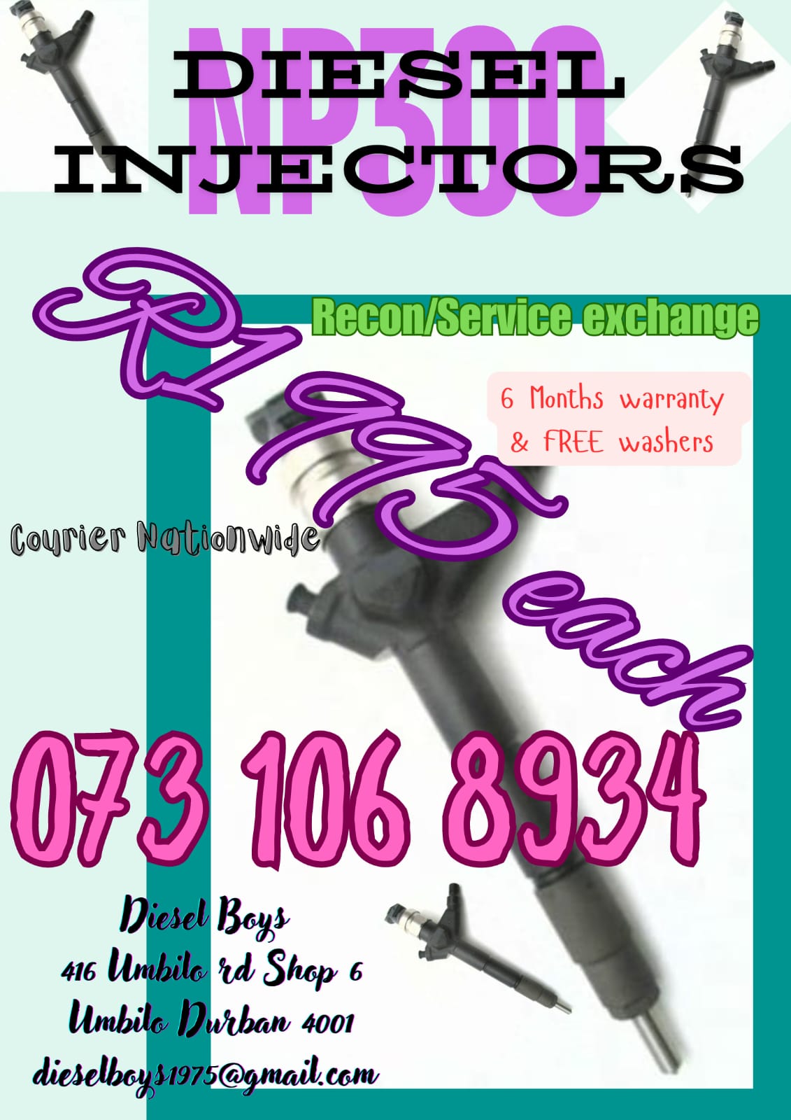 Nissan NP300 DIESEL INJECTORS - Private Seller