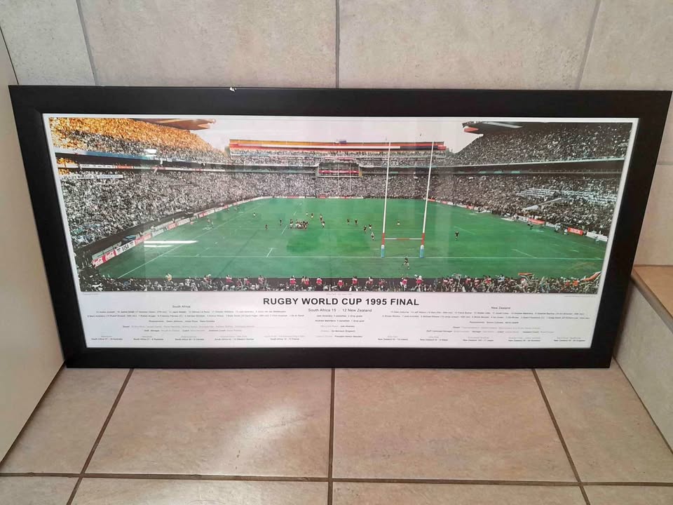Rugby World Cup: 1995 The Drop framed behind glass Rugby World Cup: 1995 The Drop framed behind glass