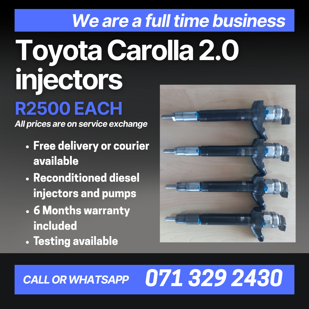 TOYOTA CAROLLA 2.0 INJECTORS FOR SALE WITH WARRANTY - Private Seller TOYOTA CAROLLA 2.0 INJECTORS FOR SALE WITH WARRANTY - Private Seller