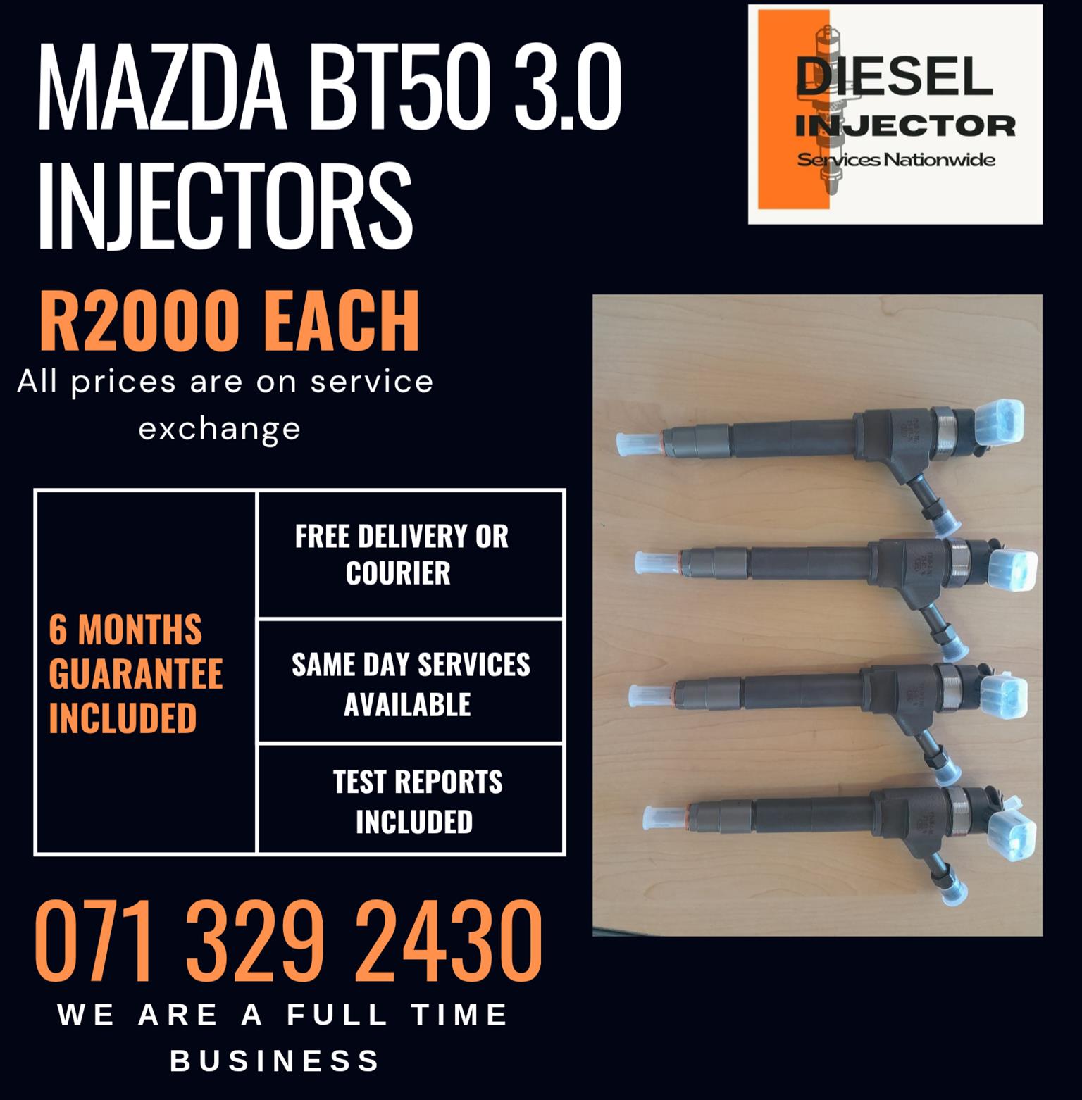 MAZDA BT50 3.0 DIESEL INJECTORS FOR SALE WITH WARRANTY - Private Seller