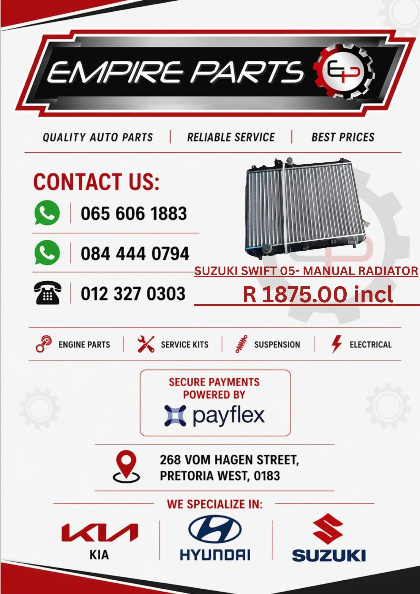 SUZUKI SWIFT 2005- MANUAL RADIATOR NEW FOR SALE - Private Seller SUZUKI SWIFT 2005- MANUAL RADIATOR NEW FOR SALE - Private Seller