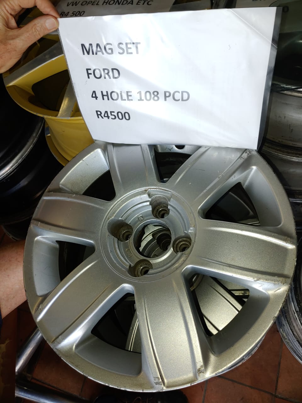 MAG SET FORD 16"4 HOLE 108 PCD FOR SALE - Private Seller MAG SET FORD 16"4 HOLE 108 PCD FOR SALE - Private Seller