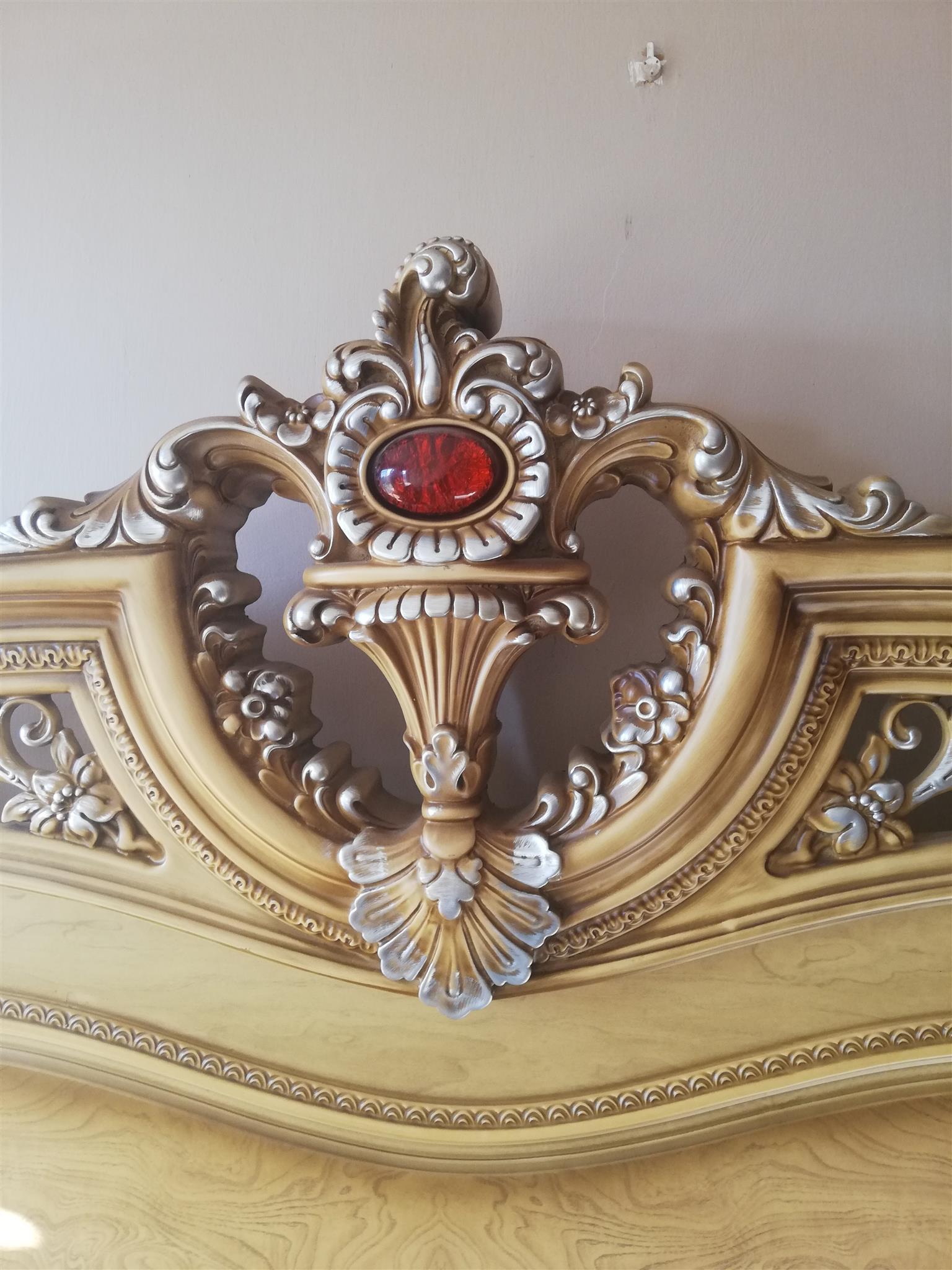Victorian Headboard and dress table for sale