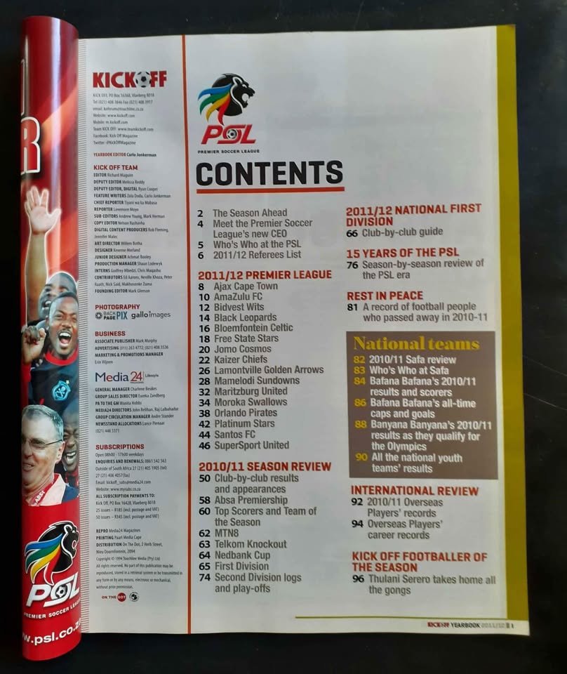 Kick Off PSL 2011/12 Year Book