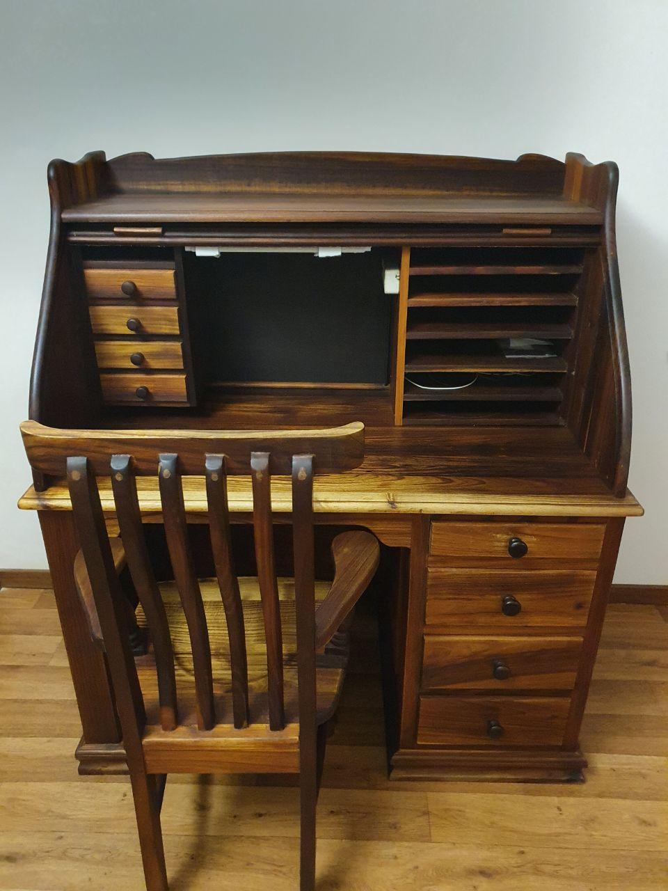 Gorgeous Desk with matching chair made out of solid wood