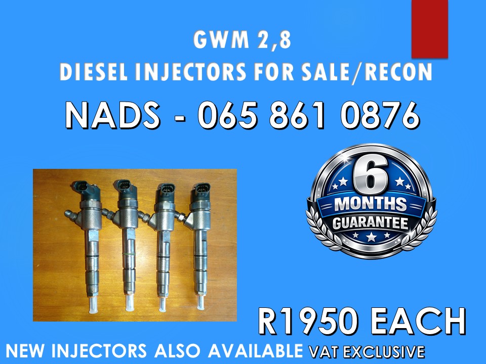 GWM 2.8 DIESEL INJECTORS FOR SALE OR REBUILT - Private Seller GWM 2.8 DIESEL INJECTORS FOR SALE OR REBUILT - Private Seller