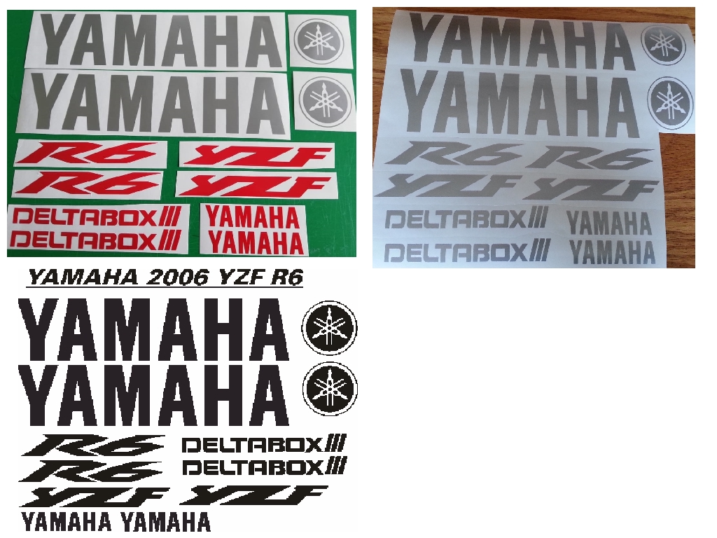 Decals graphics stickers kits for a 2006 Yamaha YZF R6