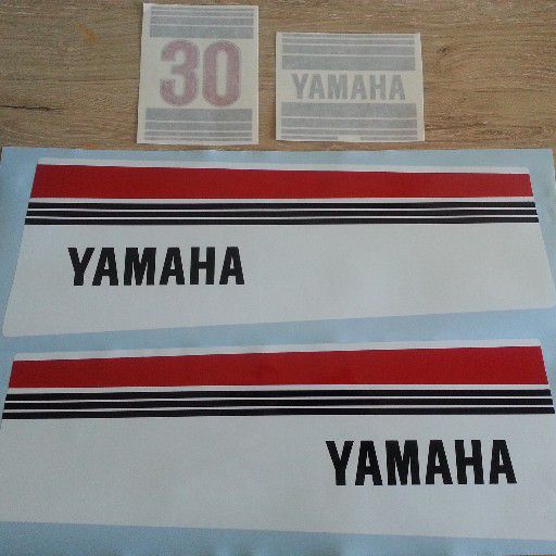1980s Yamaha 30 outboard motor decals stickers vinyl cut graphics kit