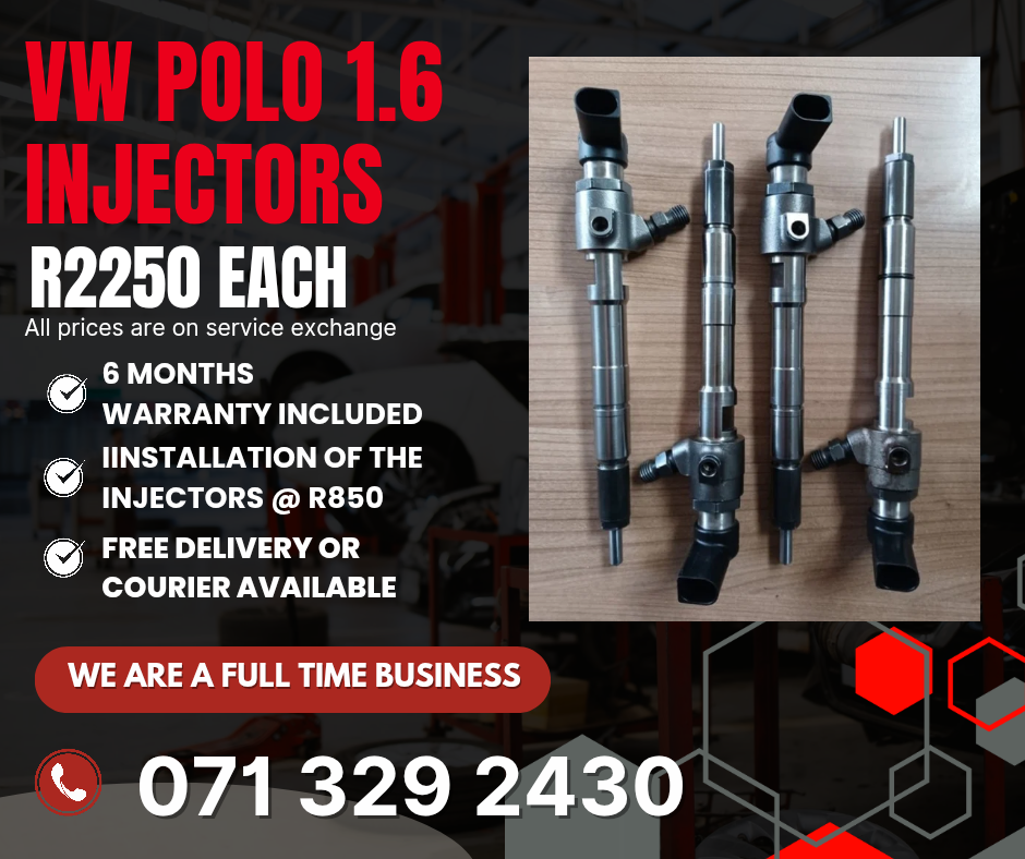 VW POLO 1.6 INJECTORS FOR SALE WITH WARRANTY - Private Seller VW POLO 1.6 INJECTORS FOR SALE WITH WARRANTY - Private Seller