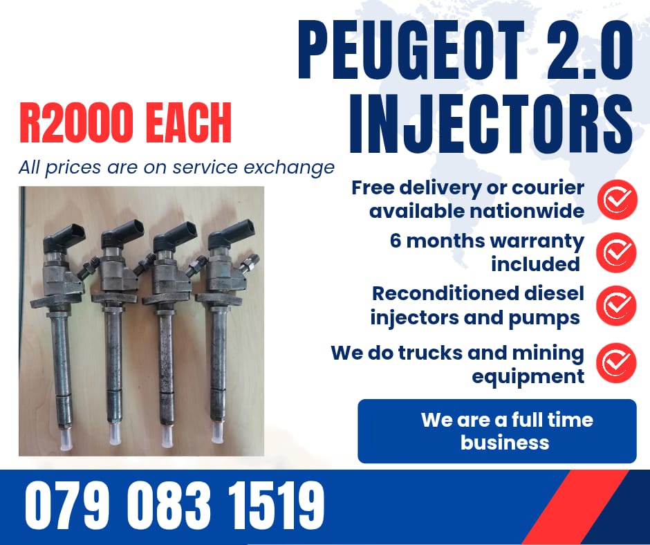 PEUGEOT 2.0 INJECTORS FOR SALE WITH WARRANTY - Private Seller PEUGEOT 2.0 INJECTORS FOR SALE WITH WARRANTY - Private Seller