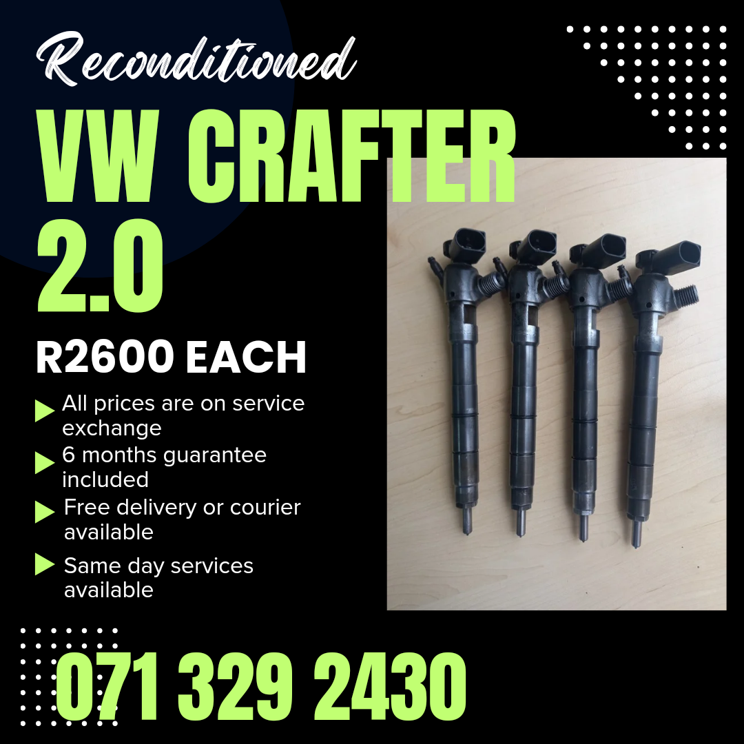 VW CRAFTER 2.0 DIESEL INJECTORS FOR SALE WITH WARRANTY - Private Seller