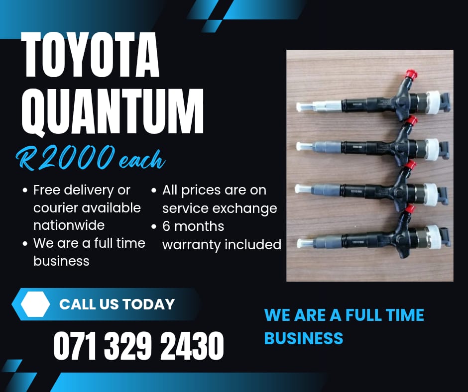 TOYOTA QUANTUM 2.5 INJECTORS FOR SALE WITH WARRANTY - Private Seller TOYOTA QUANTUM 2.5 INJECTORS FOR SALE WITH WARRANTY - Private Seller