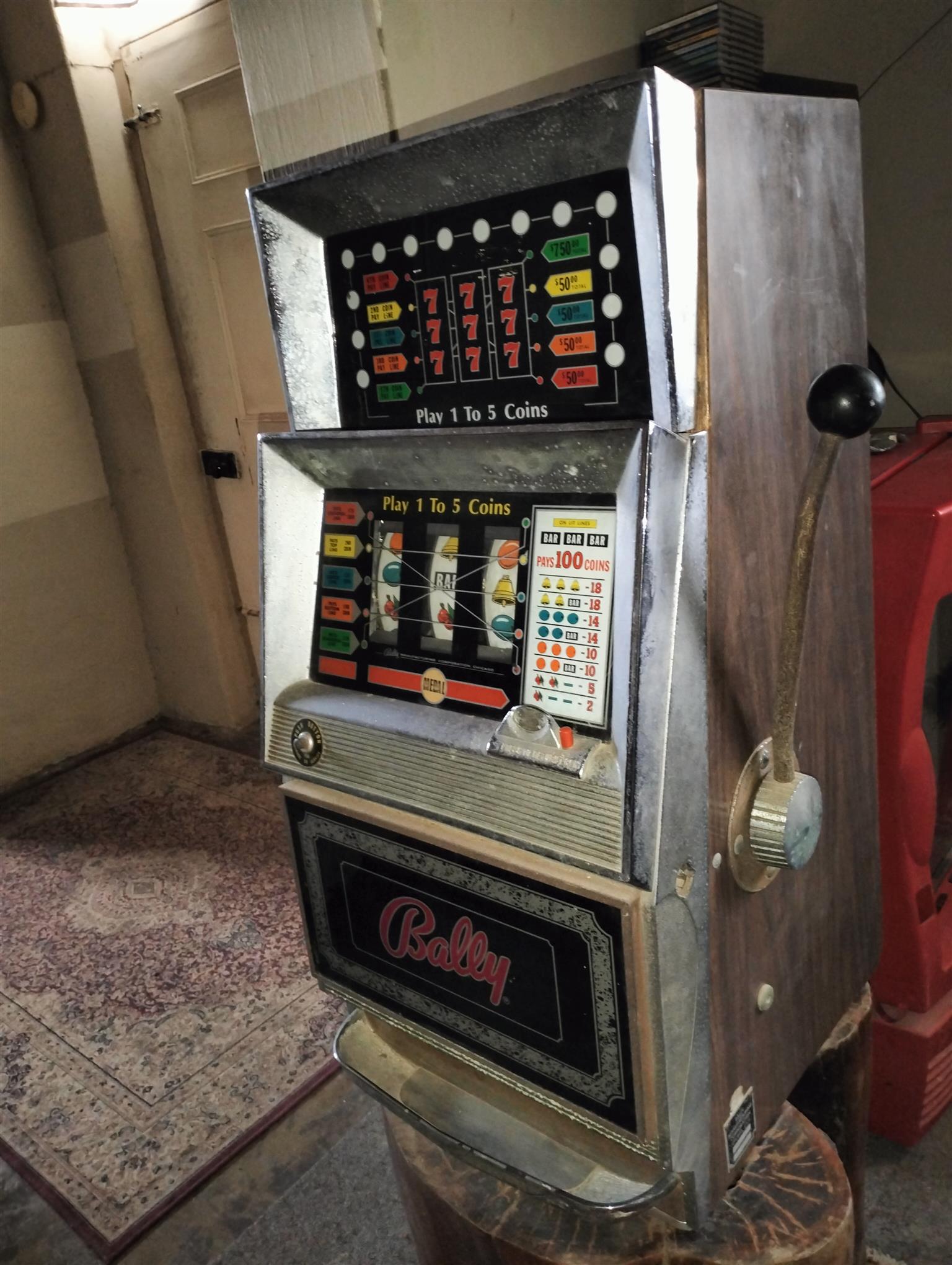 Bally one arm bandit. Collectors item made in 1852