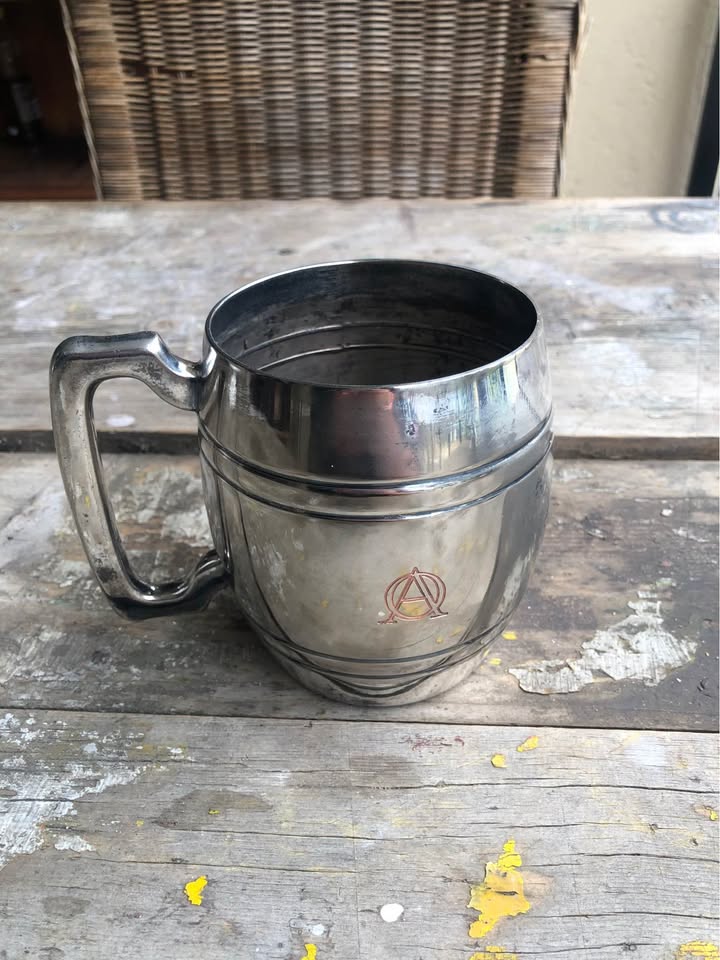 Vintage Seranco Sponc Silver plated Beer goblet