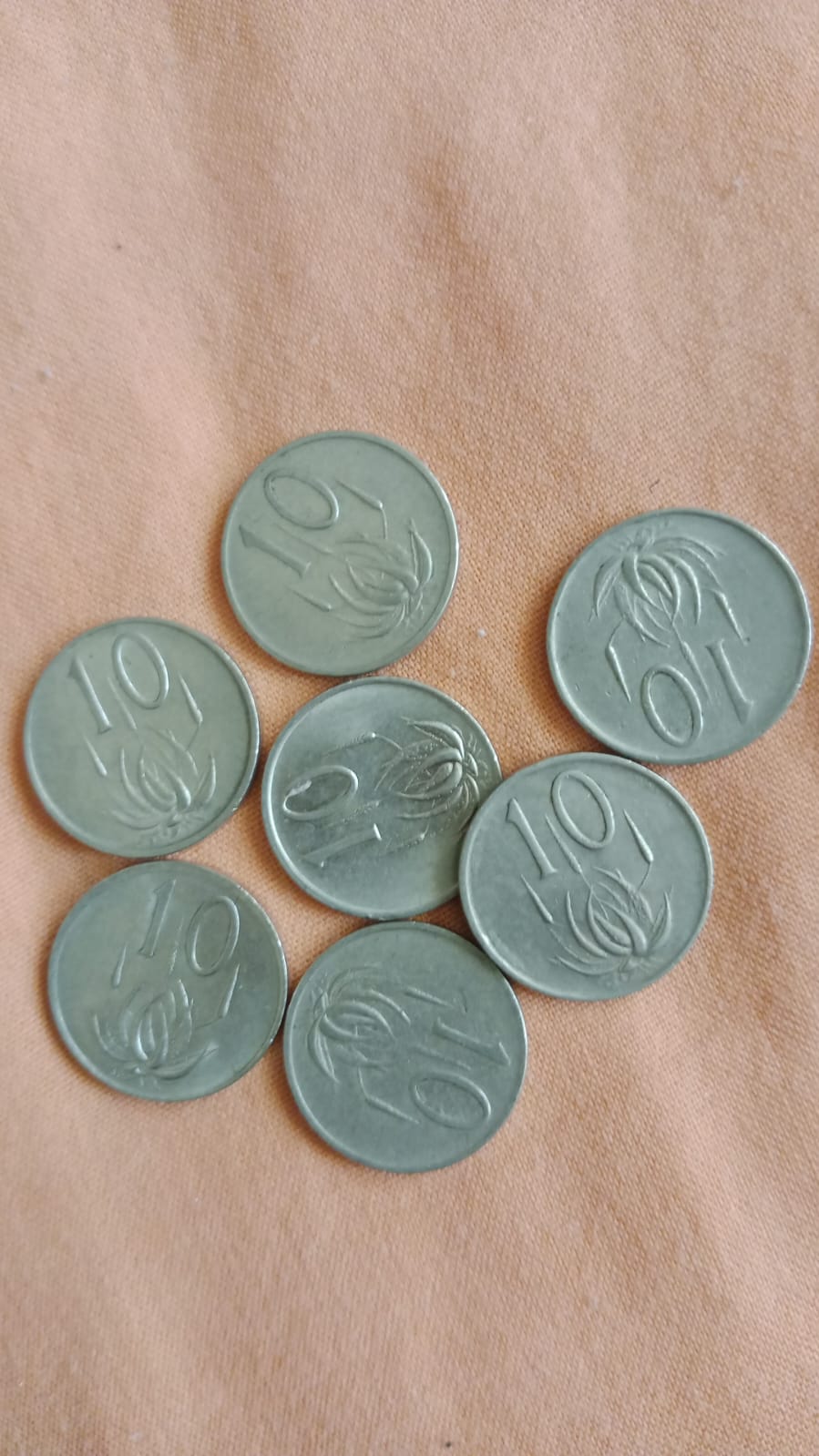 Old South African Coins dated from 1973 to 1990