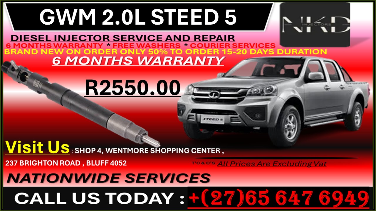 GWM 2L STEED 5 DIESEL INJECTORS - Private Seller GWM 2L STEED 5 DIESEL INJECTORS - Private Seller