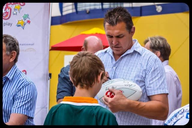 FOR SALE - No 1 of only 9 Autographed Rugby balls by SPRINGBOK LEGENDS