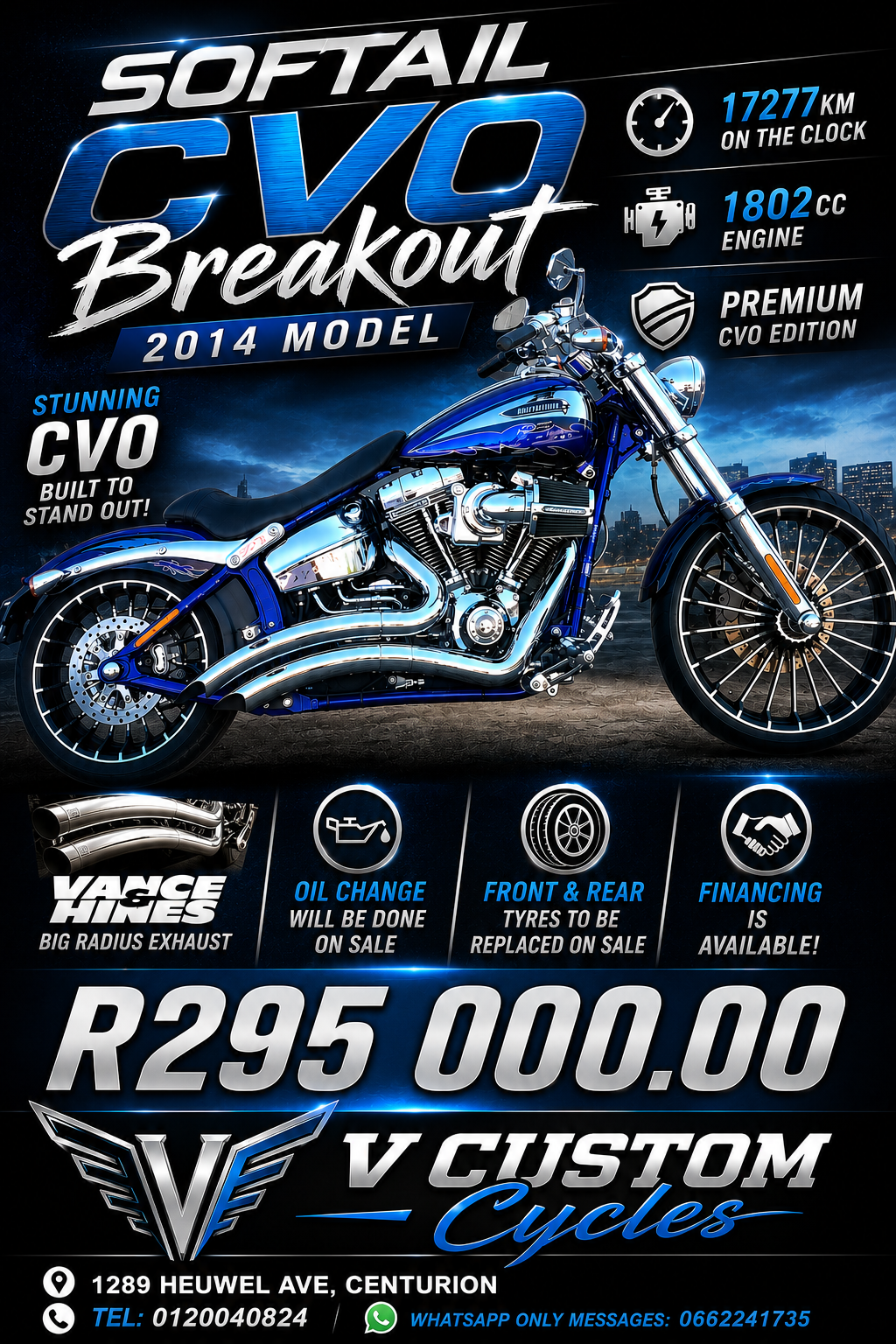 Used 2014 Harley Davidson CVO Breakout - Private Seller Used 2014 Harley Davidson CVO Breakout - Private Seller