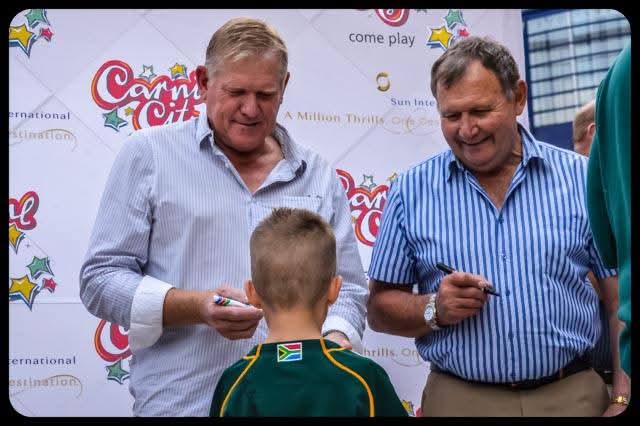 FOR SALE - No 1 of only 9 Autographed Rugby balls by SPRINGBOK LEGENDS