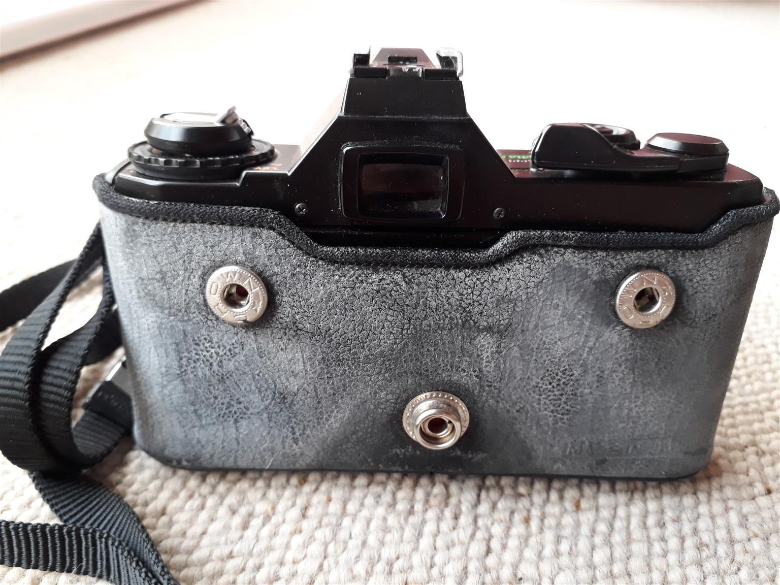 Pentax Asahi camera with flash and carry case
