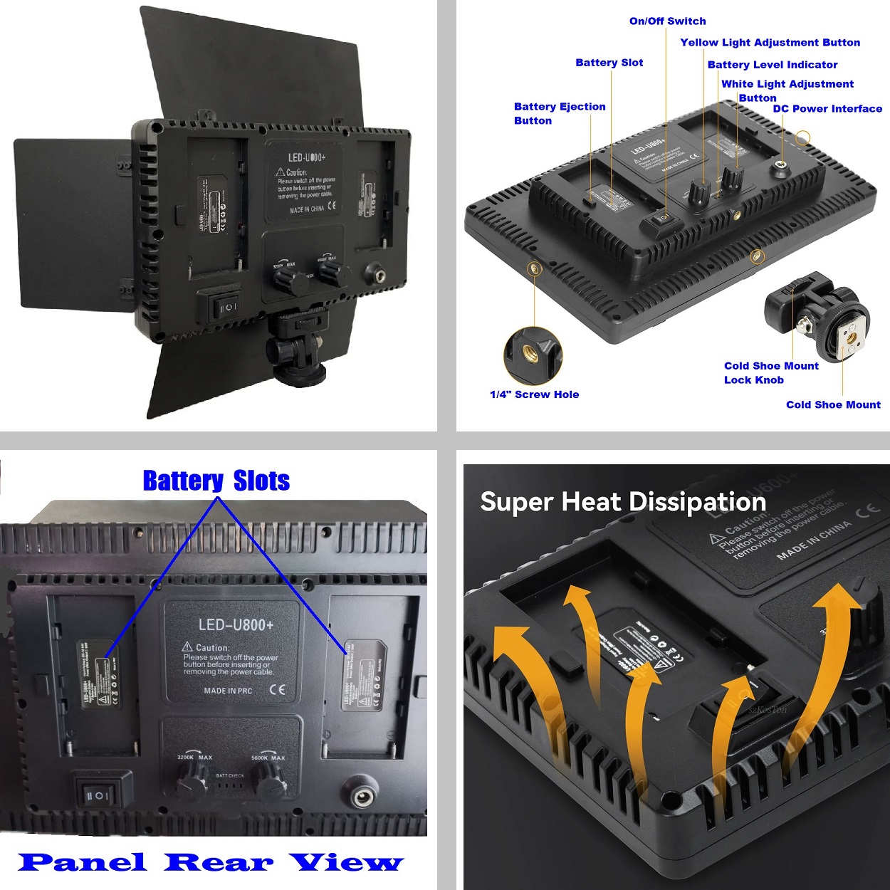 Professional Video & Photography LED VariColor Pro LED Light Kit (Rechargeable)