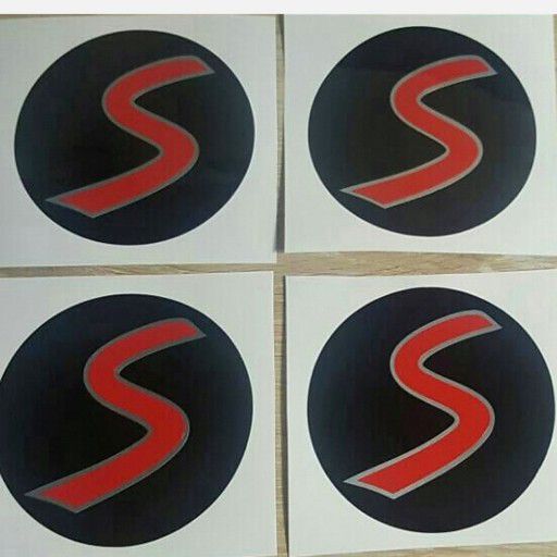 Mini JCW Cooper wheel centre badges stickers