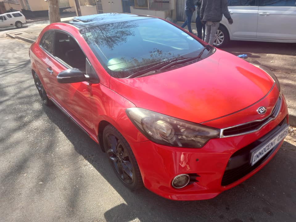 2015 KIA CERATO COUPE 1.6 TGDI PETROL, AUTOMATIC SUNROOF, MAROON COLOR, MILEAGE