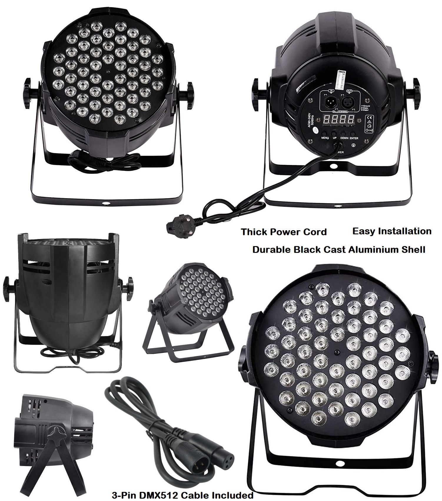 Professional Disco Stage DJ Party Wash LED Light DMX512 PARCAN RGBWA. Brand NEW