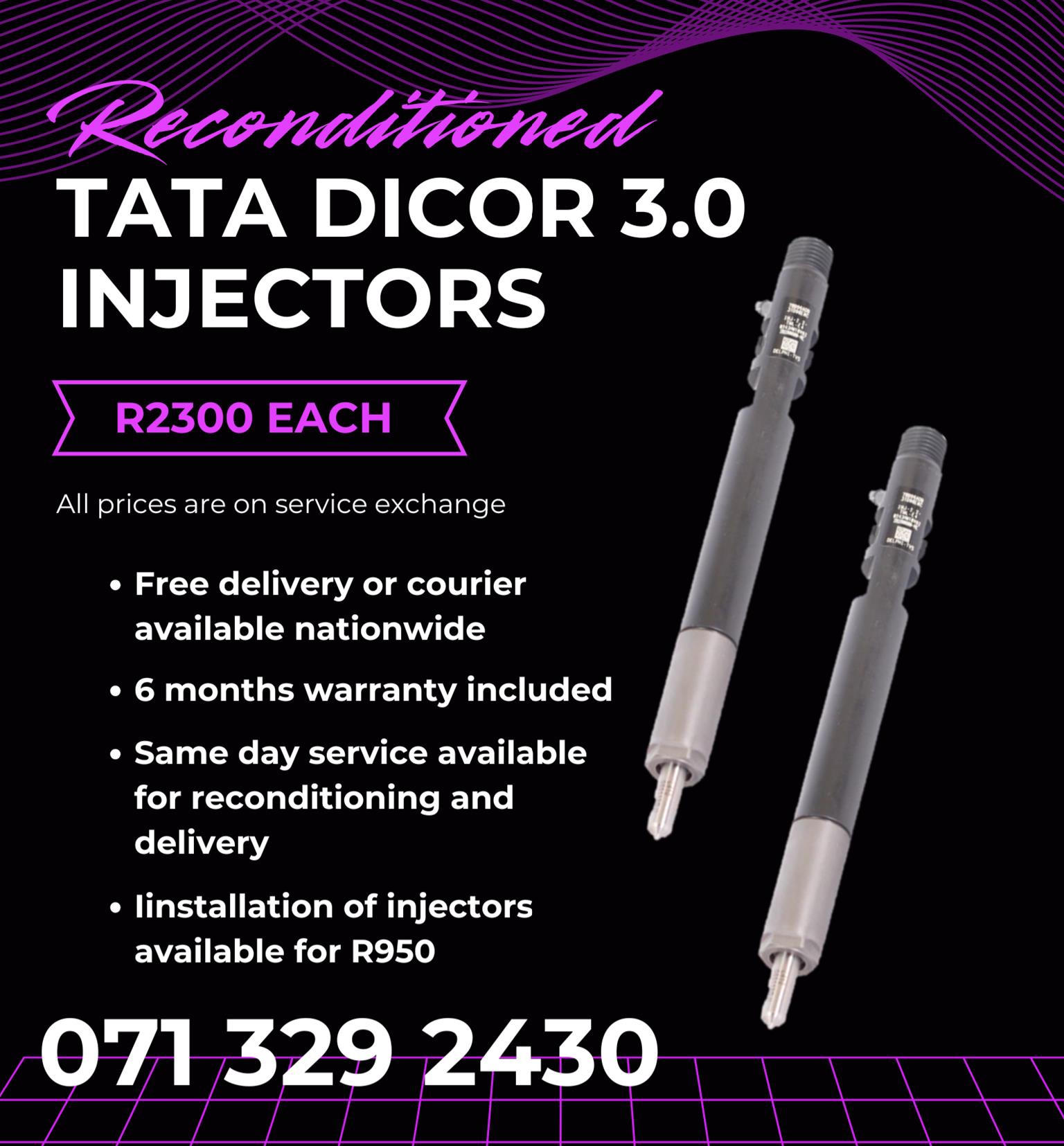 TATA DICOR 3.0 INJECTORS FOR SALE WITH WARRANTY - Private Seller TATA DICOR 3.0 INJECTORS FOR SALE WITH WARRANTY - Private Seller