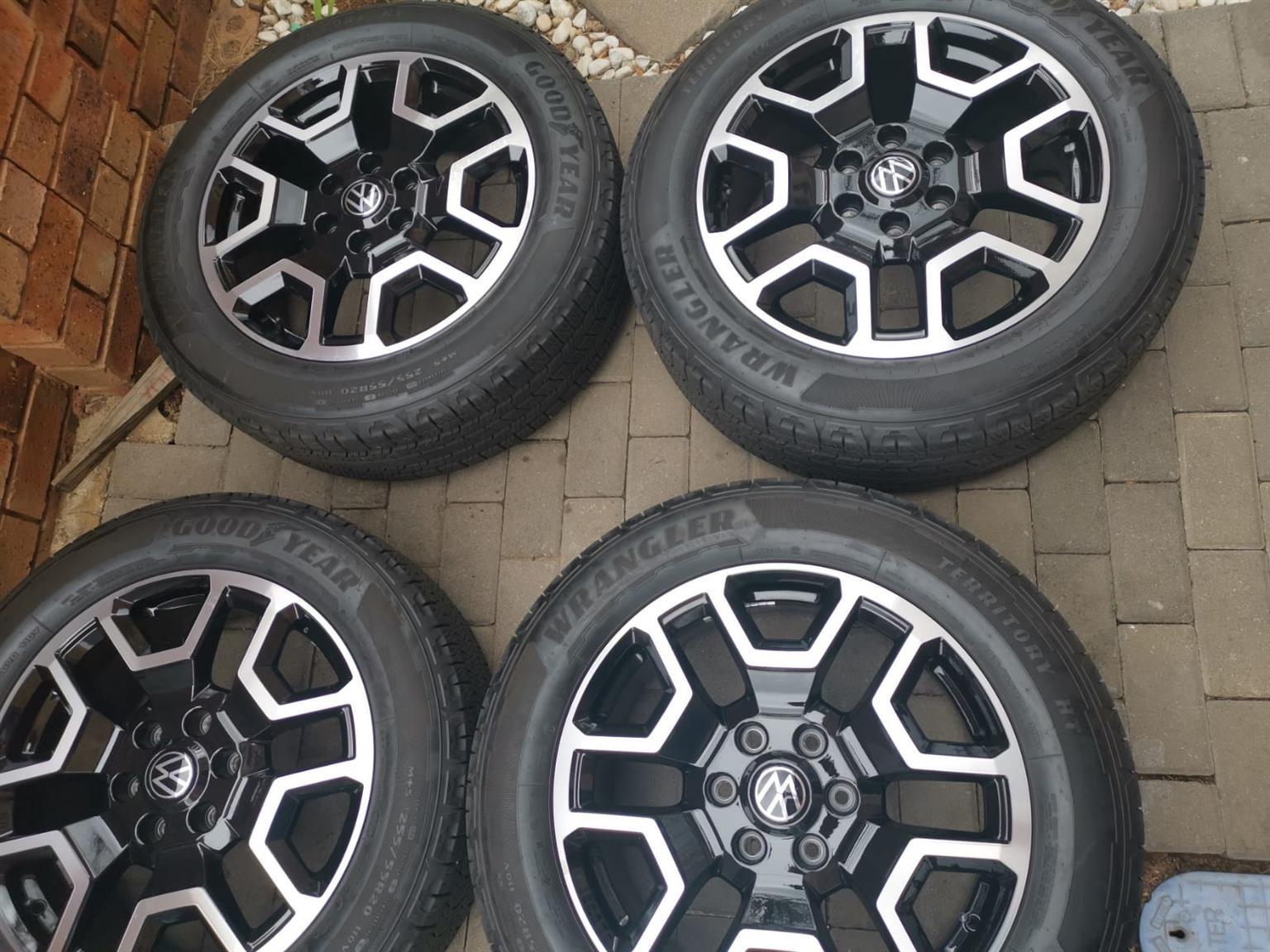 20inch VW AMAROK OEM mags with 255/55/20 Goodyear tyres set(6x139pcd) - Private Seller
