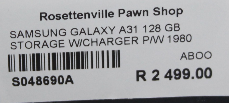 Samsung A31 128gb w/charger S048690A #Rosettenvillepawnshop