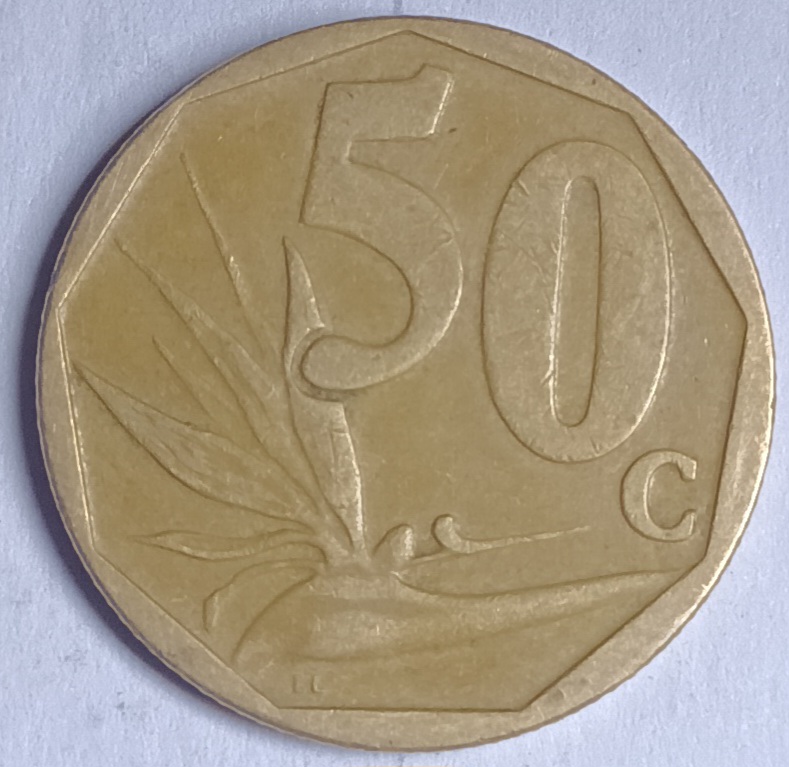 South African 50c 2008 KM443 proof coin for sale