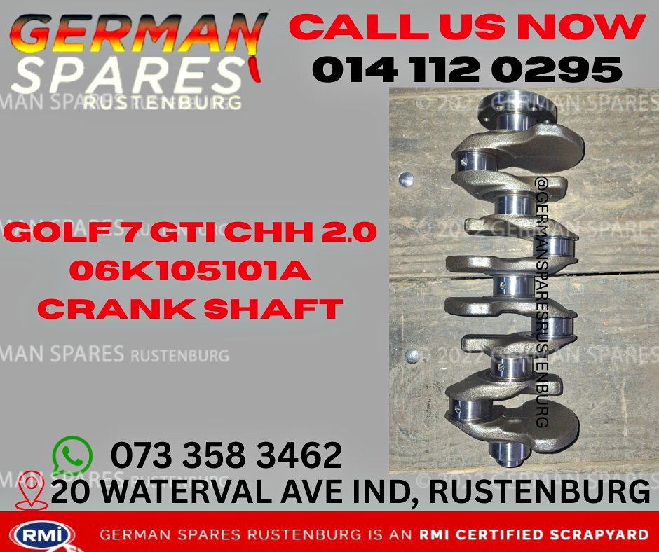 GOLF 7 GTI CHH 2.0 06K105101A crank shaft  FOR SALE - Private Seller