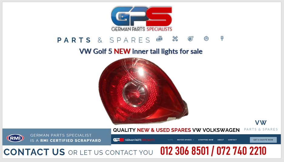 VW GOLF 5 NEW INNER TAIL LIGHTS FOR SALE - Private Seller VW GOLF 5 NEW INNER TAIL LIGHTS FOR SALE - Private Seller