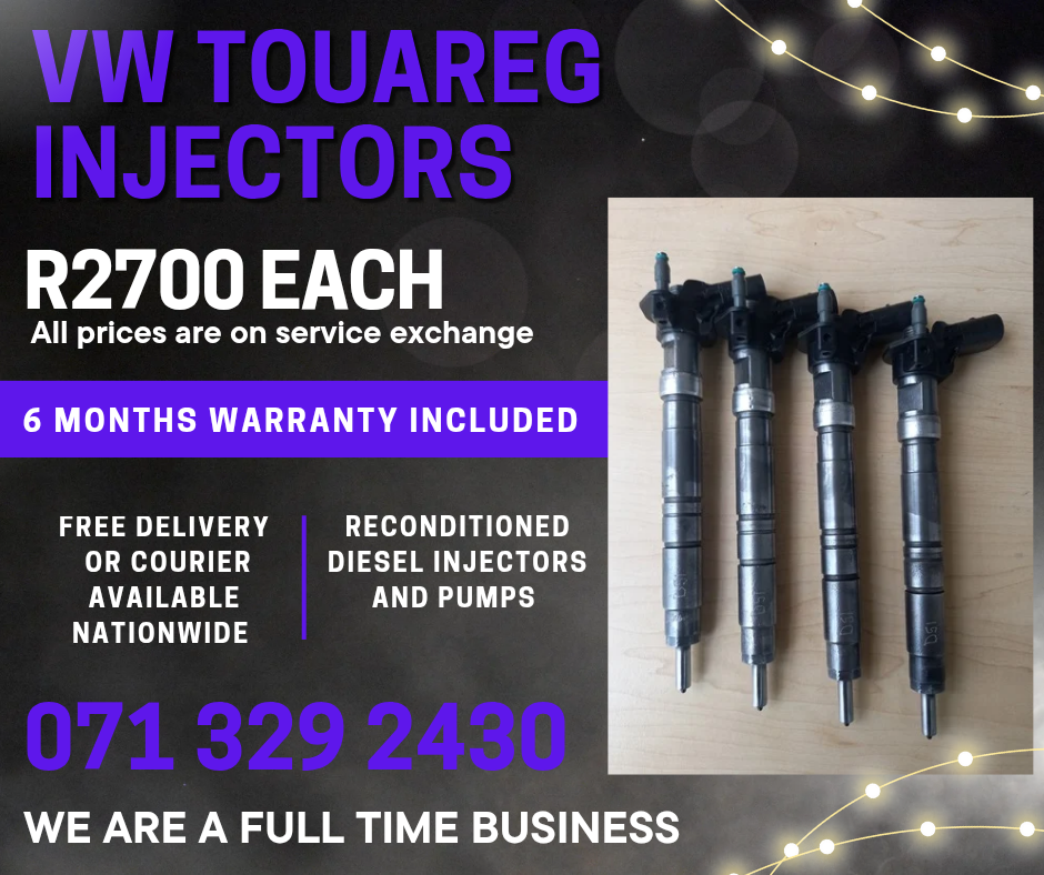 VW TOUAREG INJECTORS FOR SALE WITH WARRANTY - Private Seller VW TOUAREG INJECTORS FOR SALE WITH WARRANTY - Private Seller