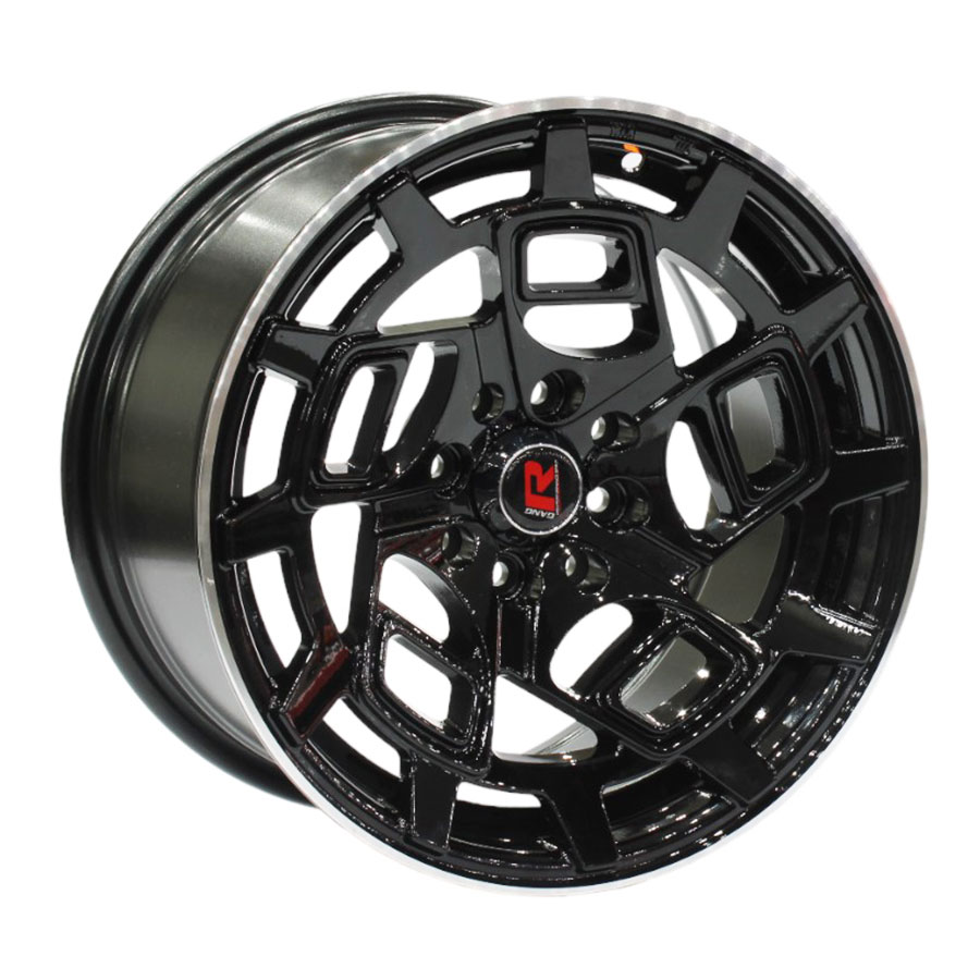 15″ GR155639 4/100 & 4/108 Black Machine Lip Alloy Wheels