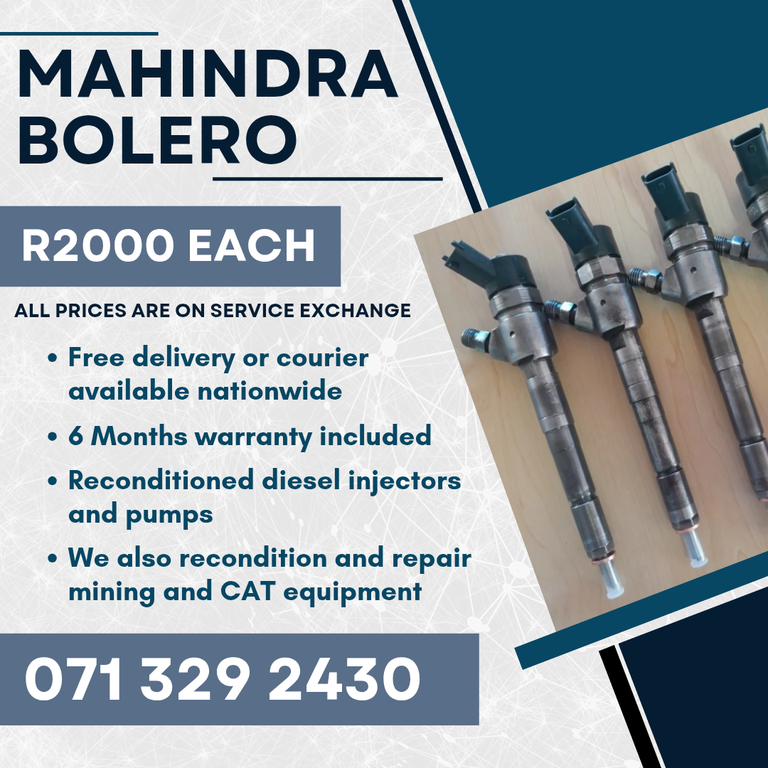 MAHINDRA BOLERO INJECTORS FOR SALE WITH WARRANTY - Private Seller MAHINDRA BOLERO INJECTORS FOR SALE WITH WARRANTY - Private Seller