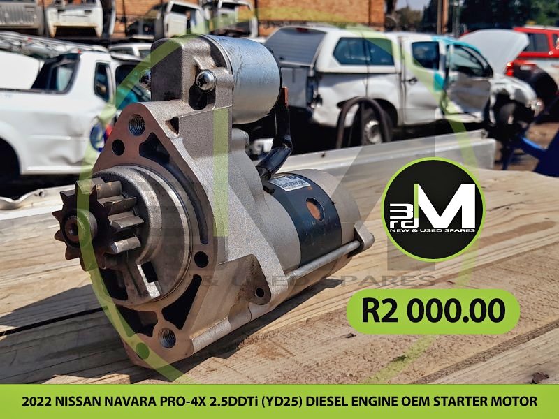 2022 NISSAN NAVARA PRO-4X 2.5DDTi (YD25) DIESEL ENGINE OEM STARTER MOTOR