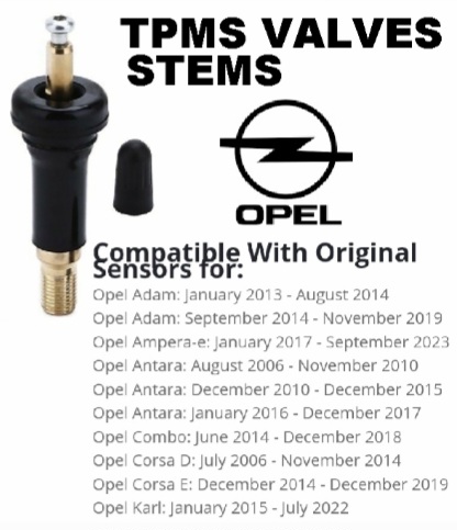 Astra K TPMS tyre pressure sensors