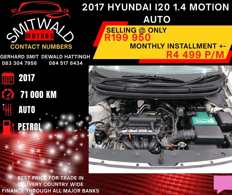 Used 2017 Hyundai i20 1.4 Motion auto - Private Seller Used 2017 Hyundai i20 1.4 Motion auto - Private Seller