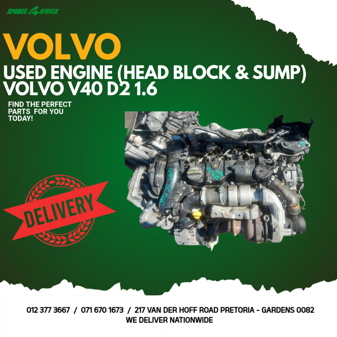 VOLVO V40 D2 1.6 USED ENGINE FOR SALE - Private Seller VOLVO V40 D2 1.6 USED ENGINE FOR SALE - Private Seller